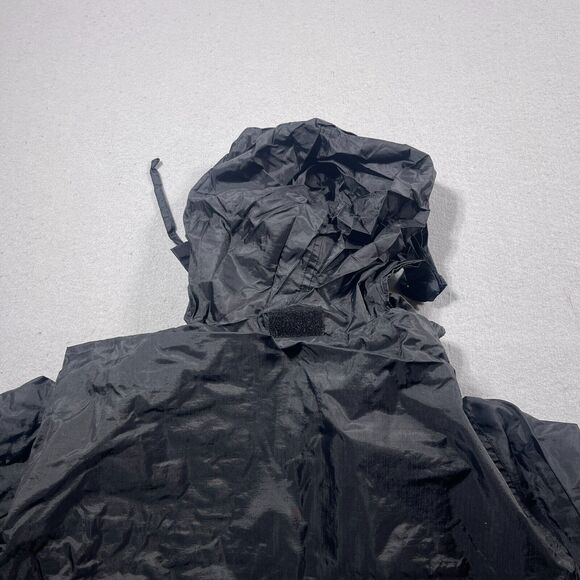 Vintage Starter Jacket Women Large‎ Windbreaker Black Blue Ripstop Hooded - Picture 11 of 12